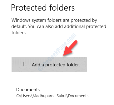 Protected Folders Add A Protected Folder