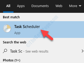 Result Left Click Task Scheduler