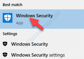 Result Left Click Windows Security