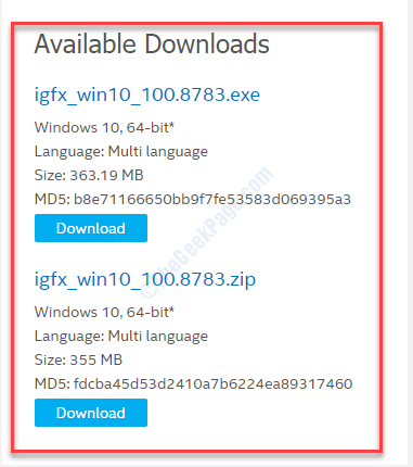 Select And Download Based On .exe File Or Zip File