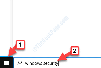 Start Windows Search Bar Windows Security