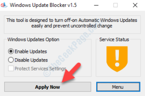 Windows Update Blocker Apply Now