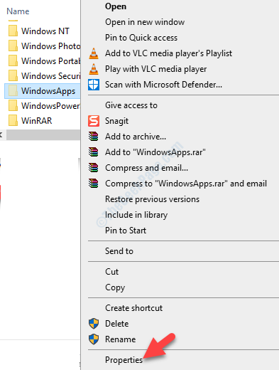 delete windows apps folder