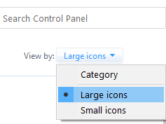 Large Icons Control Panel