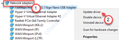 Network Adapters Update Driver