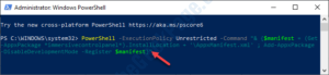powerShell settings add