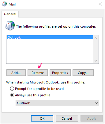 Remove Outlook