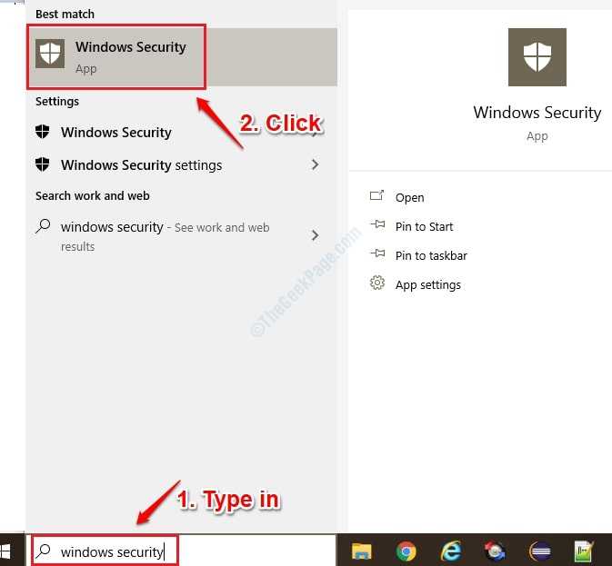 1 Start Windows Security