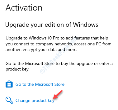 Activation Settings Right Side Change Product Key