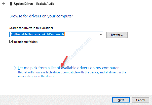 Browse For Drivers On Your Computer Let Me Pick From A List Of Device Drivers On My Computer