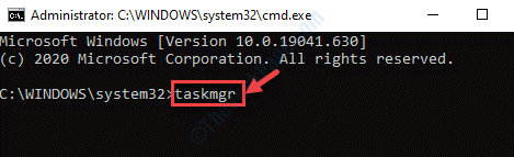 Command Prompt (admin) Run Command Taskmgr Enter