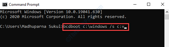 Command Prompt Run Bcdboot Tool Command Enter