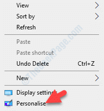 Desktop Right Click Personalise