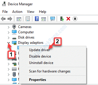 Device Manager Display Adapters Graphi Driver Right Click Update Driver