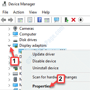 Device Manager Display Adapters Graphics Driver Right Click Properties