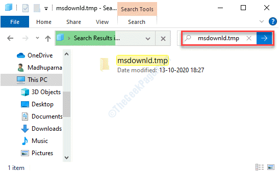 File Explorer This Pc Search Msdownld.tmp Enter