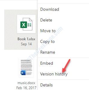 Onedrive Myfiles Right Click Version History