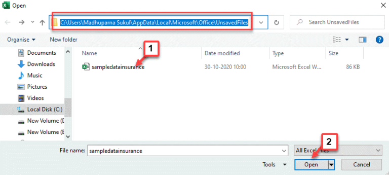 How to Recover Unsaved MS Excel File