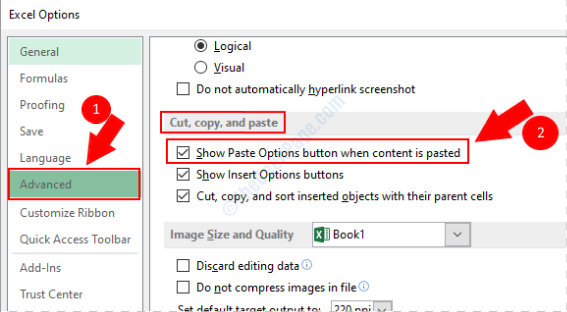 Ms Excel Enable Paste Special