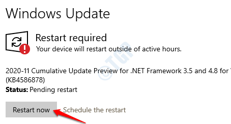 11 Windows Update Restart Now