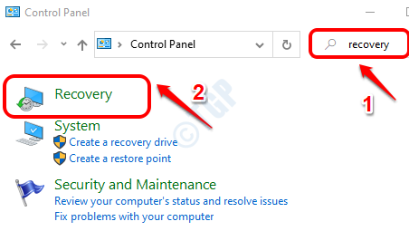 18 Control Panel Recovery