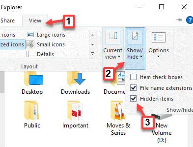 File Explorer View Show Or Hide Hidden Items Check