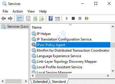 Services Name Ipsec Policy Agent