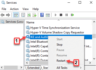 Services Right Side Name Ike And Authip Ipsec Keying Modules Right Click Restart
