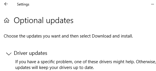 Optional Driver Updates Min