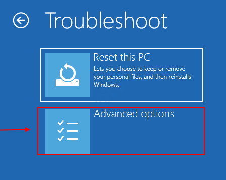 Troubleshoot Reset This Pc Advanced Options Startup Repair