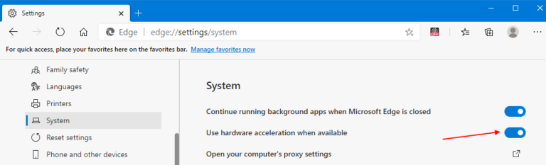 How to Turn Off Hardware Acceleration in Microsoft Edge