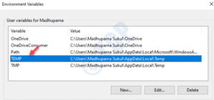 Environment Variables User Variables For Temp Double Click