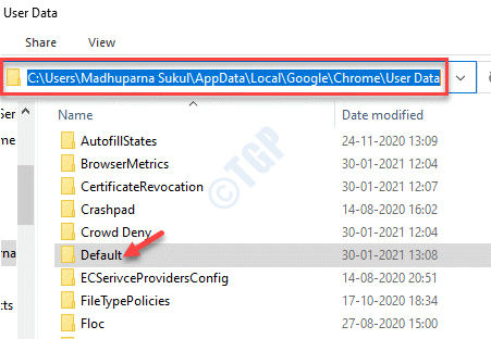 File Explorer Chrome User Data Folder Default Delete