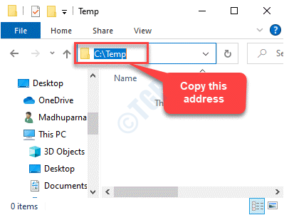 File Explorer Copy Temp Folder Address