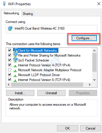Wifi Properties Networking Configure