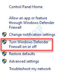 Windows Defender Firewall Turn Windows Defender Firewall On Or Off