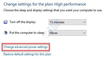 Change Advanced Power Min