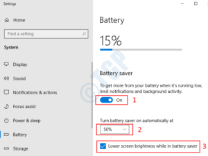 How to Enable and Disable Battery Saver Mode in Windows 10