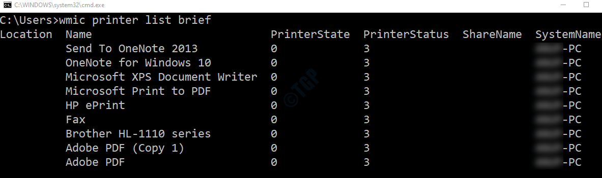Printers List In Cmd
