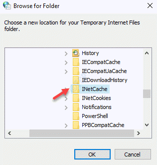 Browse For Folder C Drive Users Folder Windows Inetcache