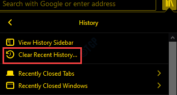 Firefox History Clear Recent History