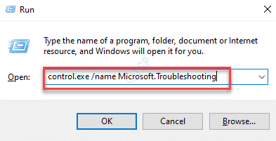 Run Command Control.exe Name Microsoft.troubleshooting Enter