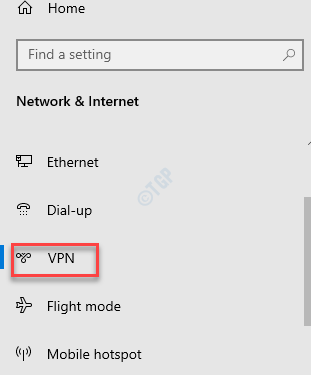 Settings Network & Internet Vpn