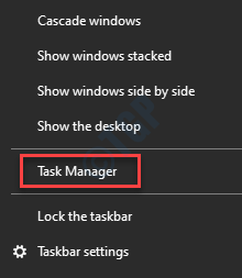 Taskbar Right Click Task Manager