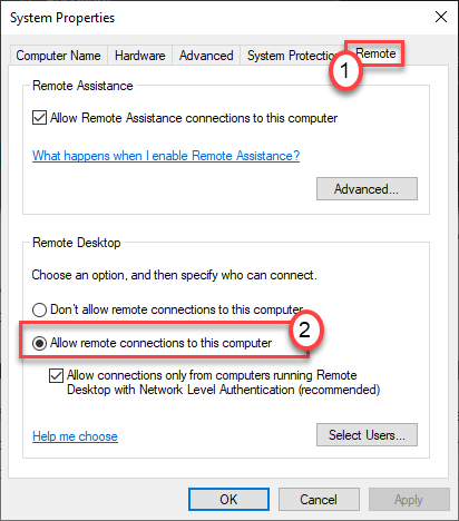Allow Remote Connections To This Computer Min