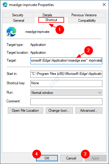 Edge приватный режим. Где находятся свойства ярлыка. Инкогнито в Edge.