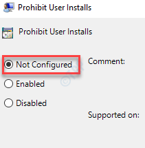 Not Configured
