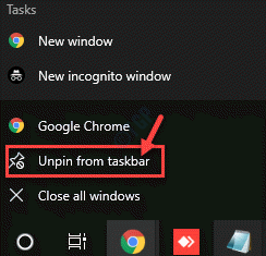 Pinned Application On Taskbar Right Click Unpin From Taskbar