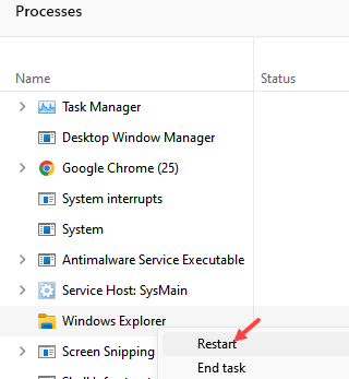 Restart Windows Explorer Min