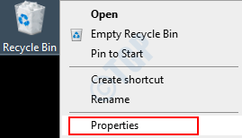 Right Click Properties